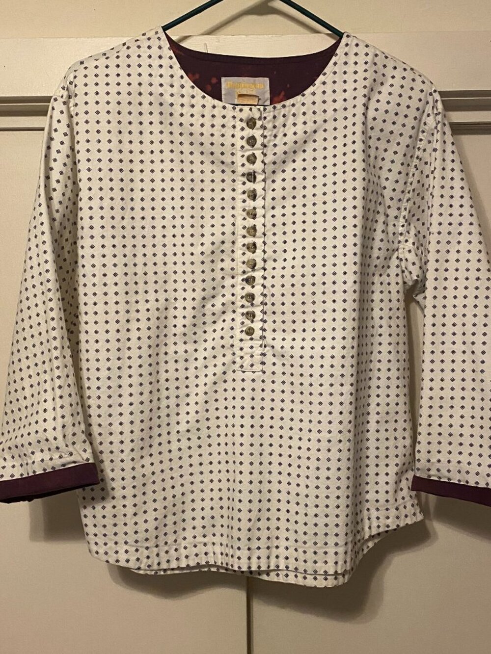 Huntington Ridge, long cuffed sleeve, 100% cotton, tunic, size M